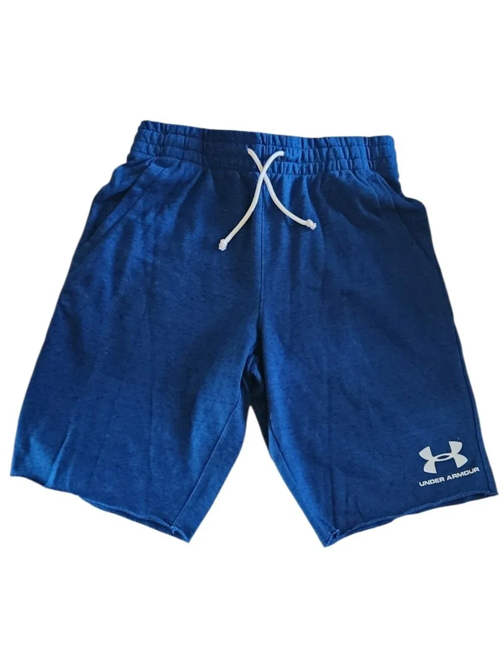 Men's NWT Under Armour Blue Drawstring Cotton Blend Shorts Size Medium